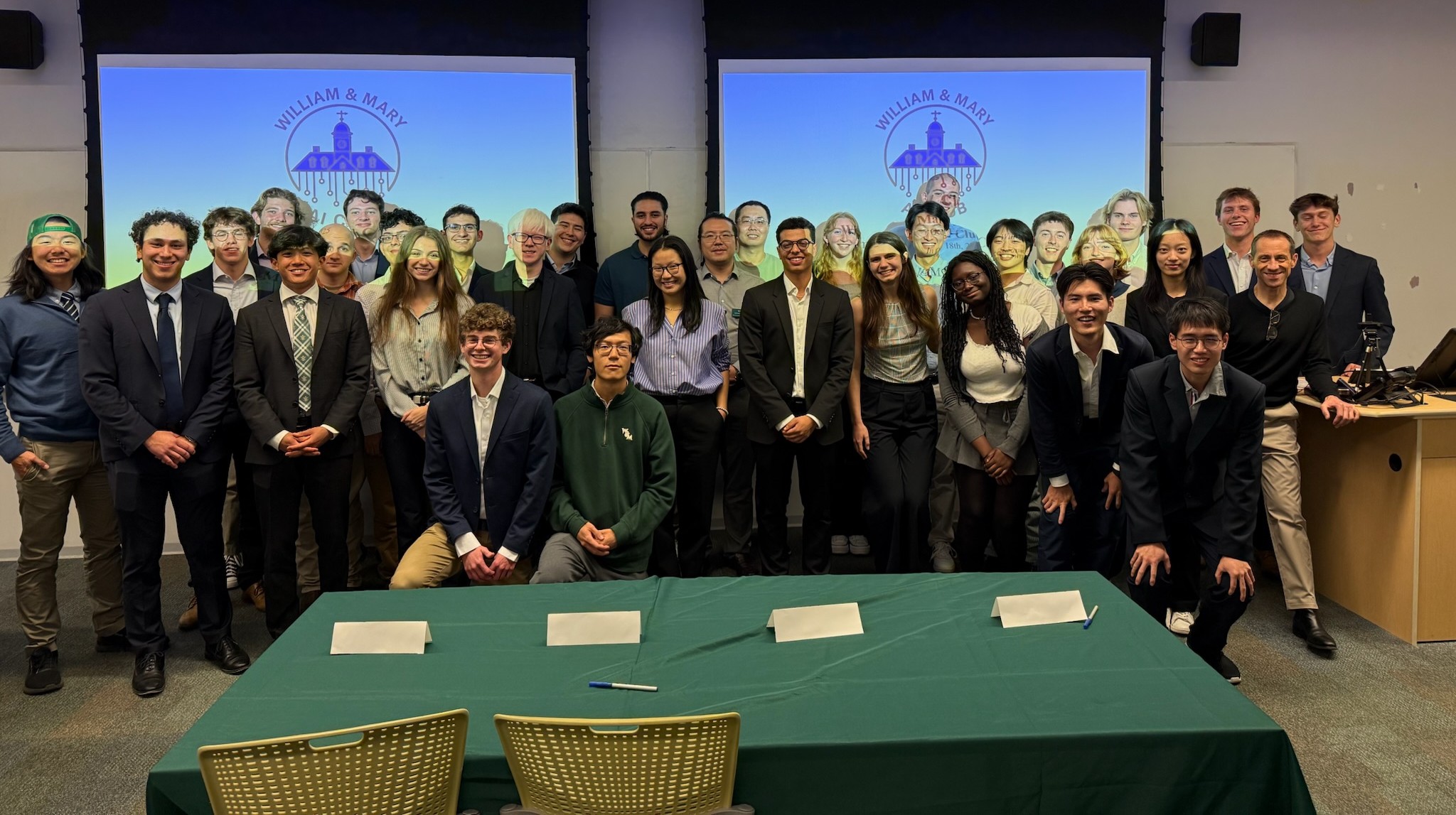 Participants and organizers for William & Mary's inaugural Case-a-thon pose for a group picture.