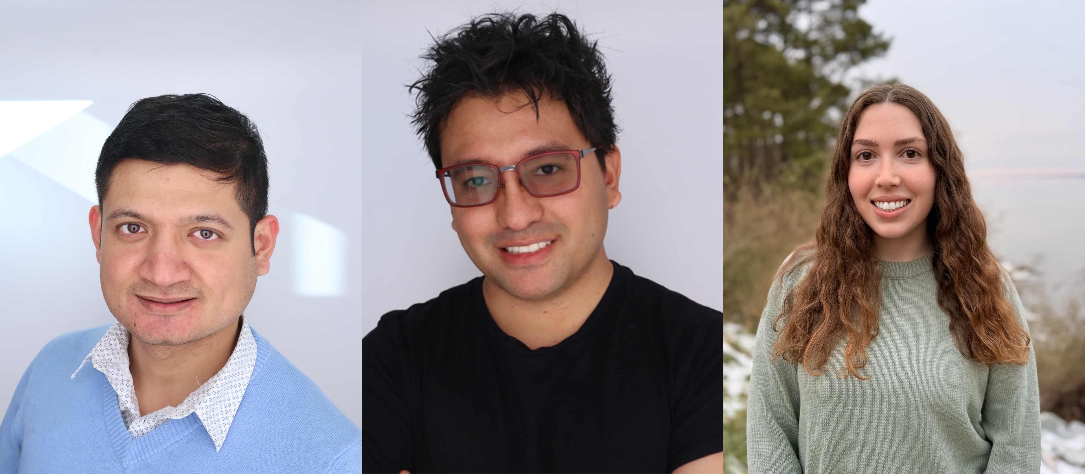 Photos of the three COVES Fellows