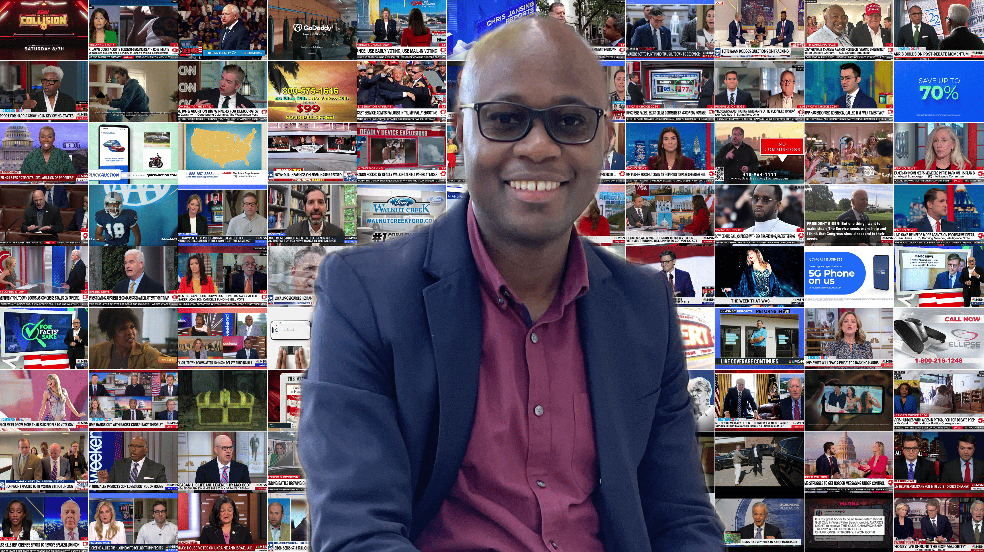 Assistant Professor of data science Alexander Nwala leads a project to preserve web resources referenced in U.S. television news. (Photo illustration by Stephen Salpukas)